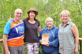 John Neven, Melanie Vogel, Fran Smith and Marilyn Neven in Sharbot Lake